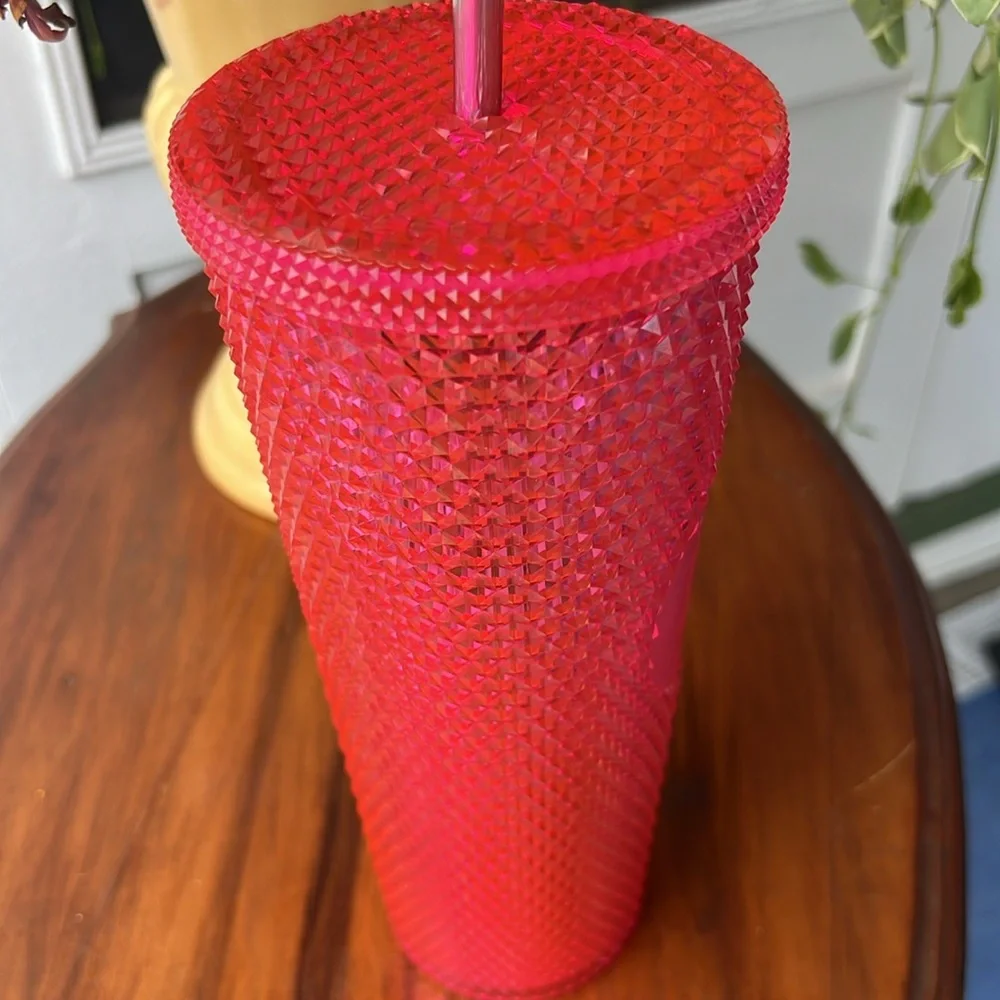 Starbucks | Holiday 2019 Neon Pink Studded Tumbler Cold Cup